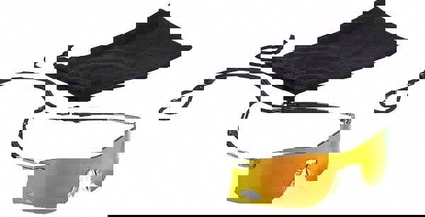 Safety Glass: Scratch-Resistant, Polycarbonate, Fire Mirror Lenses, Frameless, UV Protection